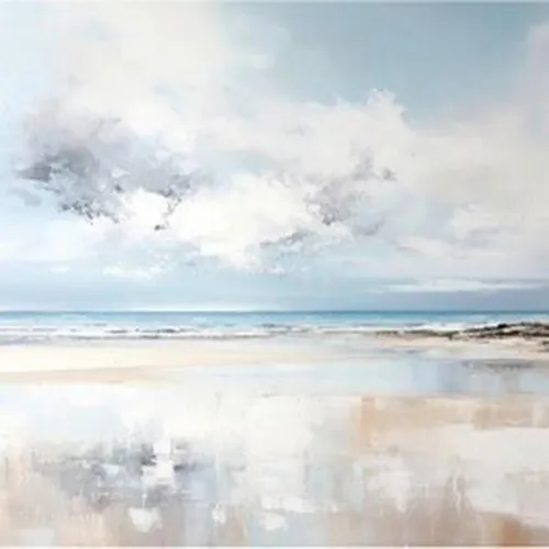 XXXL OBRAZ NA KOVU, pláž a moře, 50/50/2 cm