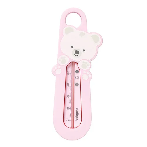 BabyOno teplomer do kúpeľa Macko - ružová