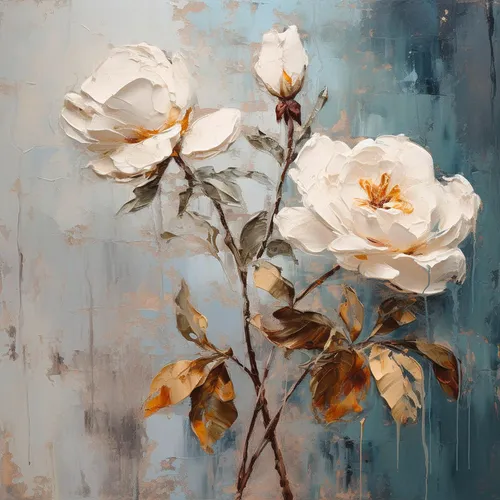 XXXL OBRAZ NA PLÁTNĚ, květiny, 30/30 cm