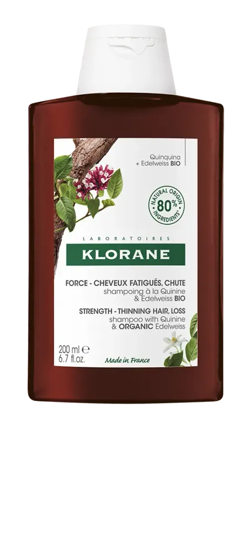 Klorane Shampoo chinin a BIO protěž alpská 200 ml