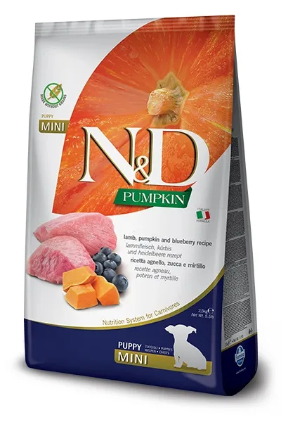 N&D Pumpkin Dog Puppy Mini Lamb & Blueberry 2,5 kg