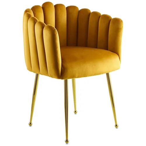 MID.YOU ŽIDLE S PODRUČKAMI, samet, oranžová