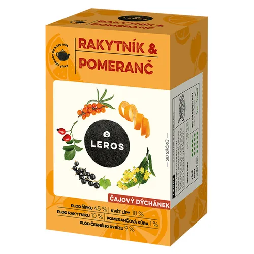 LEROS Čajový dýchánek rakytník a pomeranč 20 sáčků