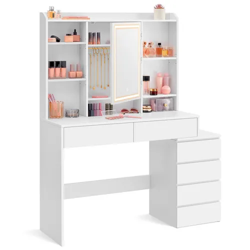 Boxxx TOALETNÝ STOLÍK, biela, 117,5/40/145 cm