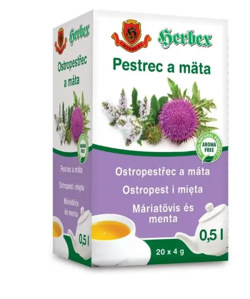 Herbex Ostropestřec a máta 20 x 4 g