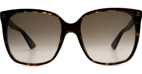 Gucci GG0022S 003 57 - cuadradas gafas de sol, mujer, marrón