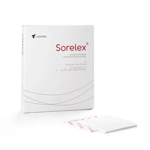 Contipro Sorelex antimikrobiální krytí 10 x 10 cm 10 ks
