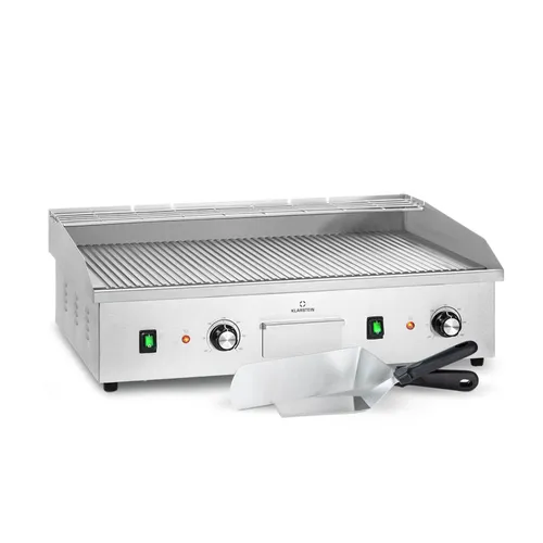 Klarstein Grillmeile 4400 Elektrogrill Plancha 2x2200W Grillplatte Edelstahl