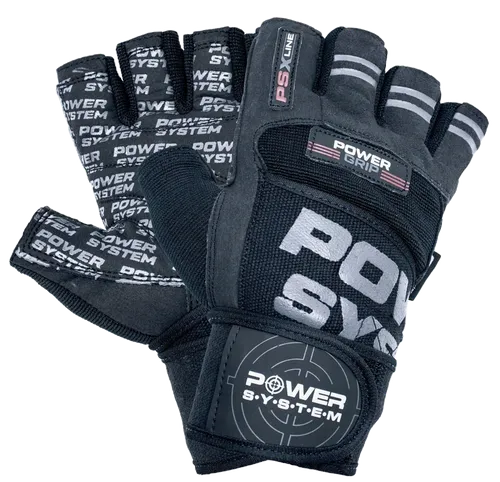 Power System Wrist Wrap Gloves Power Grip PS 2800 1 Paar - schwarz S (small)