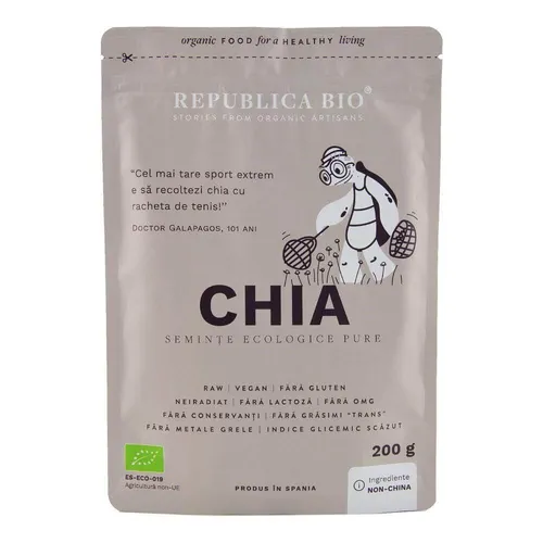 Seminte ecologice de Chia, 200g, Republica Bio
