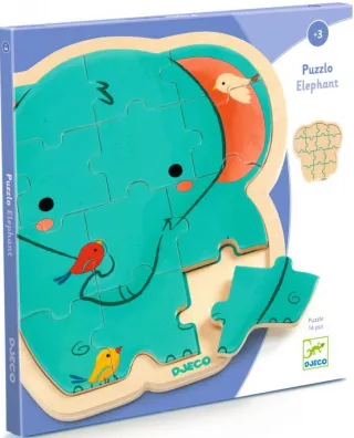 Dřevěné puzzle Puzzlo Slon