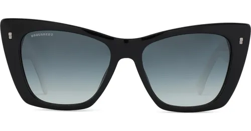 DSQUARED2 Icon 0006/S 80S 9O 53 - cat eye gafas de sol, mujer, negro