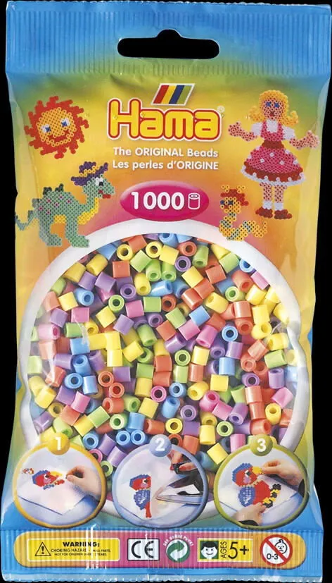 Hama Zažehľovacie korálky MIDI - pastelové farby mix 1.000ks