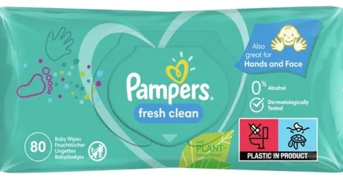 Pampers Fresh Clean XXL vlhčené ubrousky 80 Ks