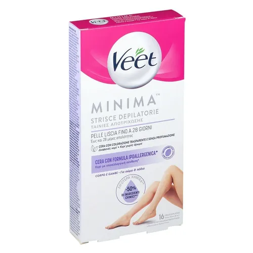Veet Strisce Corpo Ipoallergeniche 16 Pezzi
