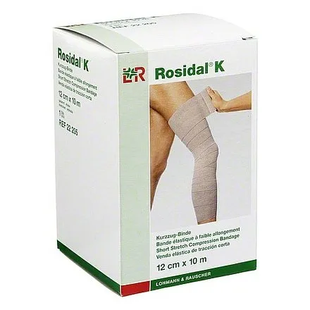 Obinadlo Elastické Rosidal K,12cmx5m kompresivní s krátkým tahem,22203,1ks