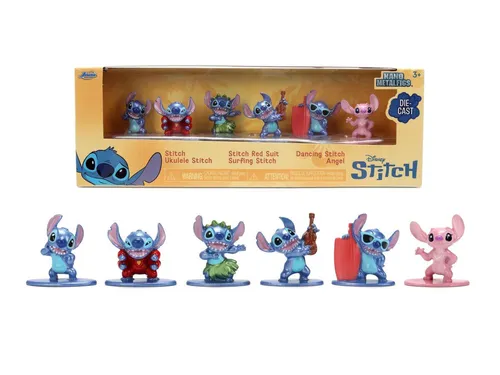 Jada Stitch Kovové zberateľské nanofigurky 1,65" sada 6 ks