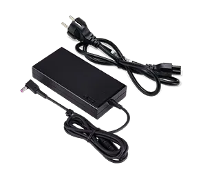 Adaptador de CA 135W-19V para portátiles | Cable de alimentación para la UE | Negro