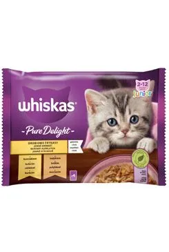 Whiskas Kapsa Pure Delight Junior Drůběž v želé 4x85g