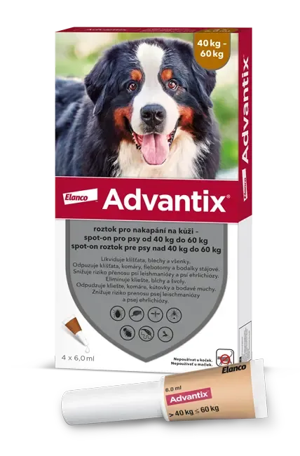 Advantix Spot-on pro psy 40-60 kg 4 x 6 ml