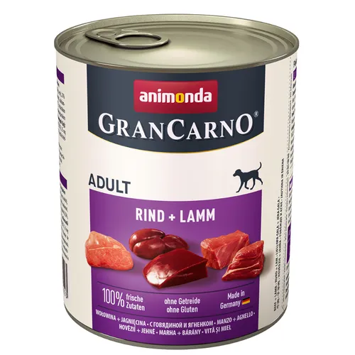 animonda GranCarno Original Adult 6 x 800 g - Βοδινό & Αρνί