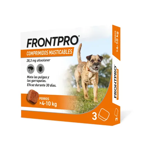 Frontpro pastillas antiparasitarias para perros de 4 a 10 kg - 3 comprimidos