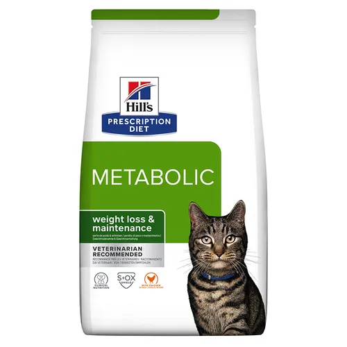Hill's Prescription Diet pienso para gatos - Pack Ahorro - Metabolic 2 x 8 kg