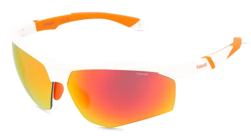 Polaroid 207374 Poloobruba Hranatý Plast-rámy, Bílá