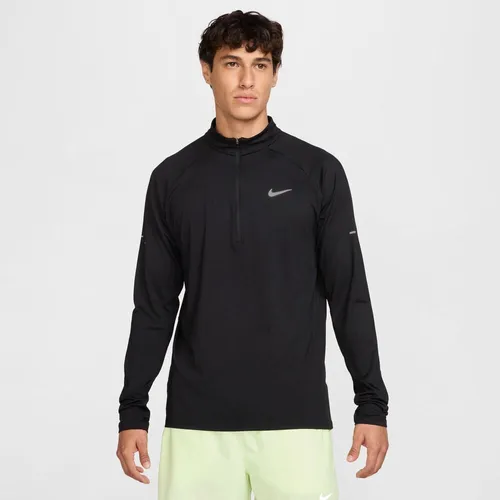 Stride Half-Zip Běžecké tričko Muži - černá, stříbrná