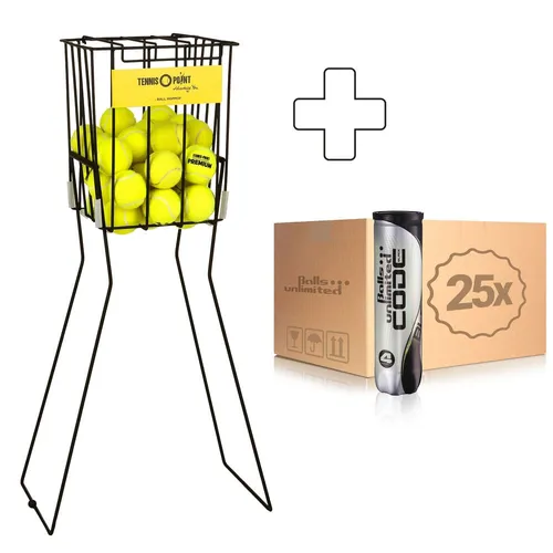 25 x 4ks v baleni Code Black Navíc koš na míče