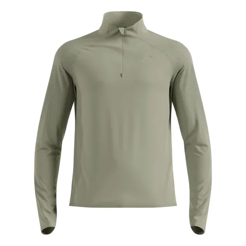 Zeroweight Warm Mid Layer 1/2 Zip Běžecké Tričko Muži-Olivová
