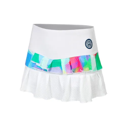 Kaleido Pleated Sukně Dívky - Bílá, Vícebarevné