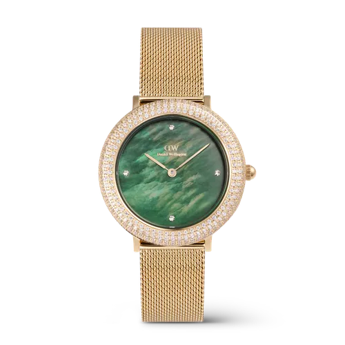 Daniel Wellington DW Uhr Crystalline Bezel Evergold Green 32mm Gold