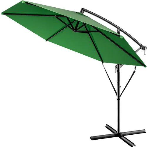 Ampelschirm Grün Alu Ø330cm UV-Schutz 50+ mit Windsicherung