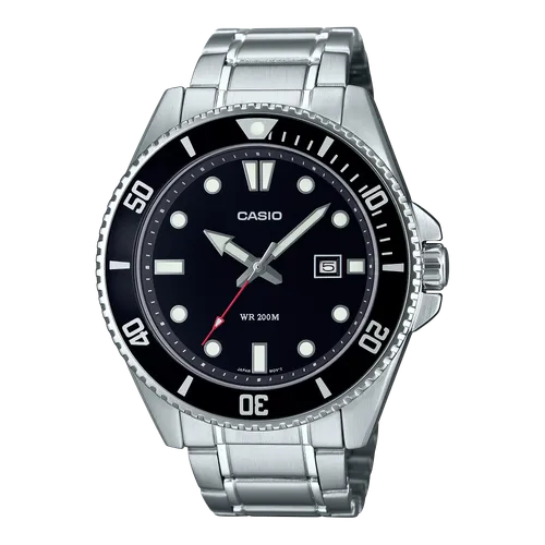 CASIO Timeless Collection Uhr MDV-107D-1A1V | Schwarz/Silber