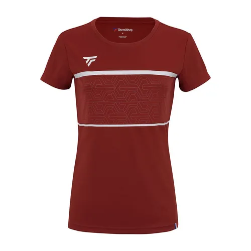 Team Tech Tričko Dámy-Tmavě Červená