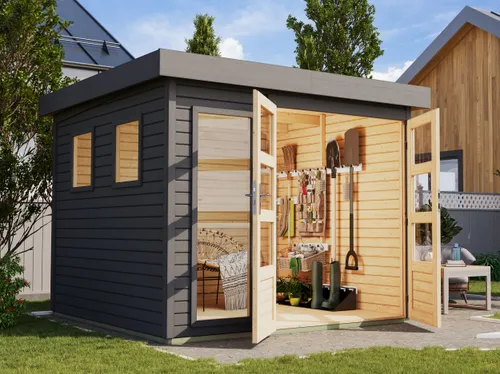 Pultdach Gerätehaus Modell Siiraa 3.5