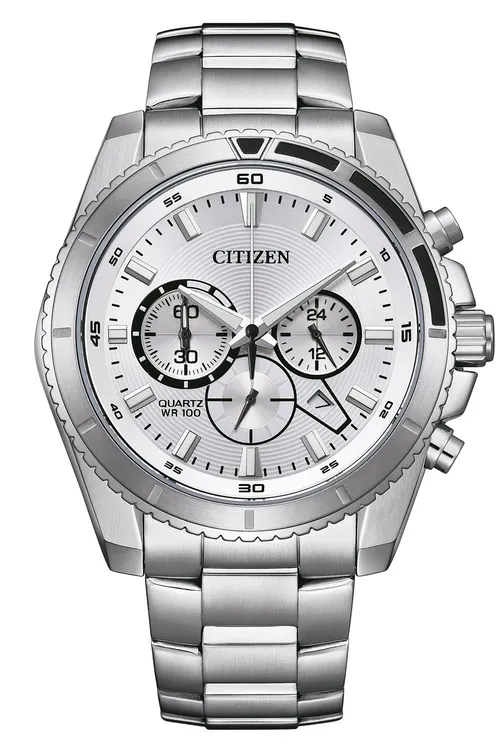 Citizen AN8200-50A Herrenuhr Chronograph Stahl/Silberfarben