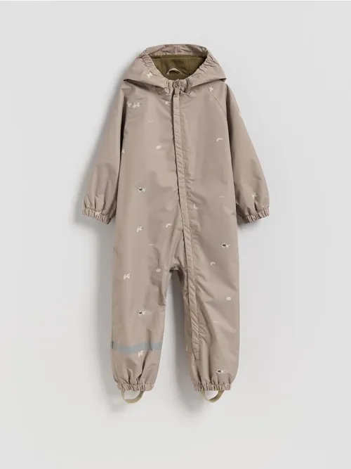 Reserved - Kombinezon z kapturem - beżowy