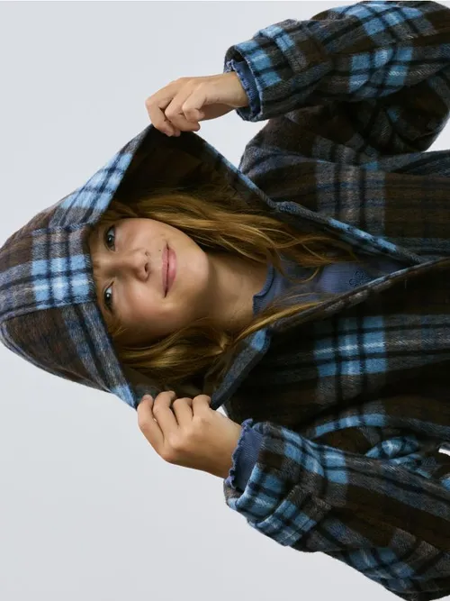 Reserved - Jednorzędowy płaszcz z domieszką wełny - wielobarwny