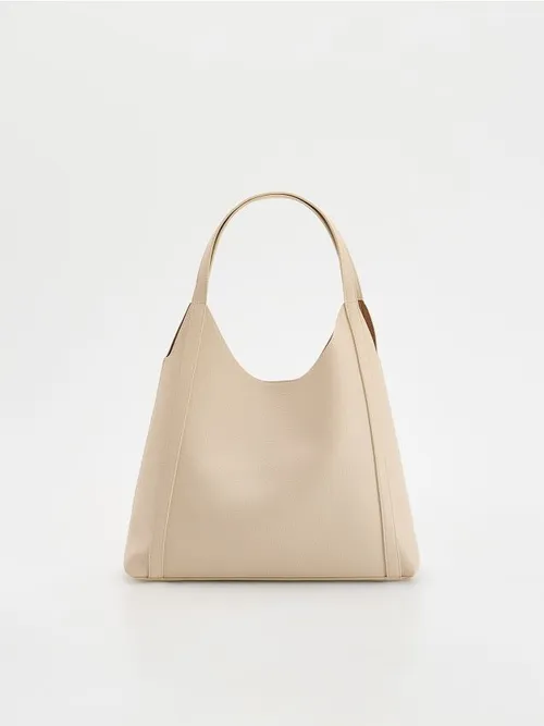 Reserved - Torebka hobo - złamana biel