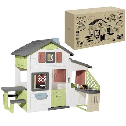 Smoby Domček Life Friends House s kuchyňou rozšíriteľný