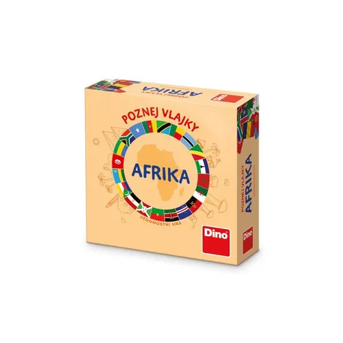 Dino Poznej vlajky Afrika Cestovní hra