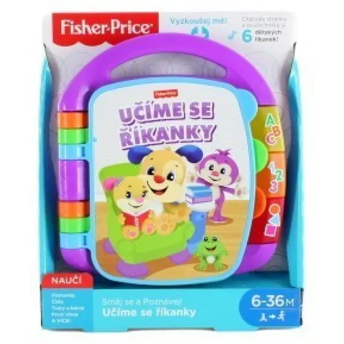 Fisher price mluvící knížka učíme se říkanky cz, mattel frc71