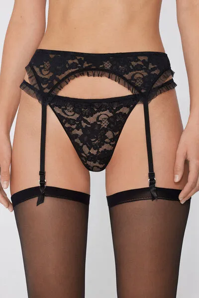 Tezenis Podvazkový Pás Romantic Fantasy Žena Cerná Velikost TU