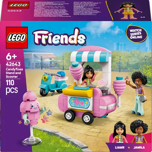 LEGO LEGO Friends Stánek s cukrovou vatou a skútr 42643