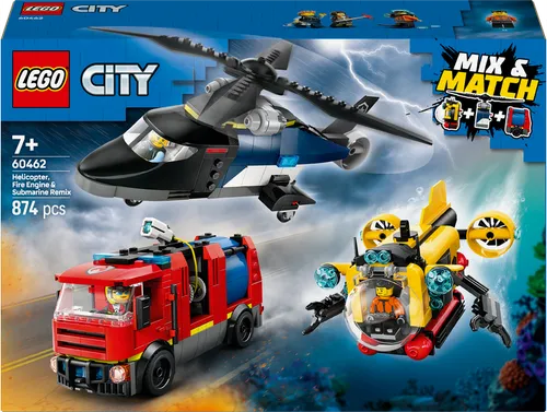 LEGO LEGO City Remix: Helikoptéra, hasičský vůz a ponorka 60462