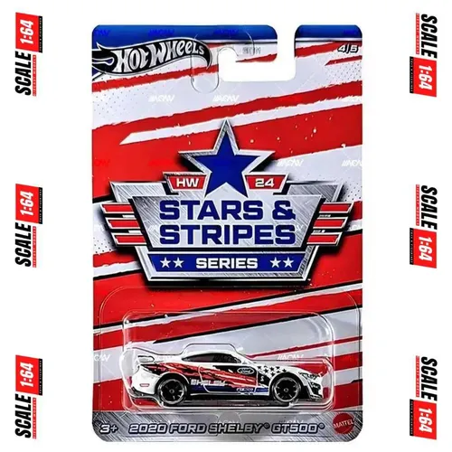Mattel hot wheels stars & stripes series 2020 ford shelby gt500 4/5