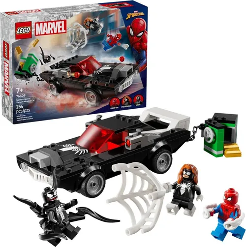 Lego marvel 76309 spider-man vs. venomův výkonný sporťák