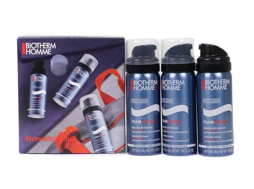 Biotherm Dárková sada pěny na holení pro citlivou pleť Shave Power Trio Set 3 x 50 ml